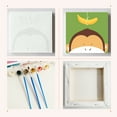 thumbnail image 2 of Paint by Numbers Set for Adult Beginners, 8x8 Inch DIY Oil Paint by Numbers for Kids with Frame for Home Decoration (Cartoon Monkey), 2 of 4