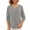 a-Grey37371, variant on VNKIDY Women Shirts Summer Solid Color Lightweight Loose Fit Blouse Long Sleeve V Neck Shirt With Button Details For Everyday Wear Stylish Tops