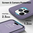 thumbnail image 3 of for iPhone 15 Pro Case, [Military Shockproof Protection] Upgraded Silicone Phone Case with [Soft Anti-Scratch Microfiber Lining], Camera & Screen Drop Protection, 6.1 inch（Violets）, 3 of 14