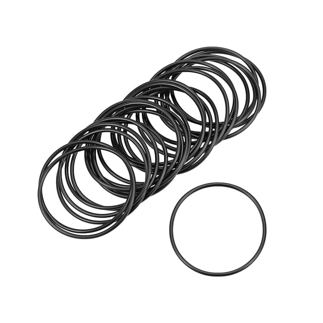 Anillos en O de goma nitrilo de 33 mm de diámetro interior, 36 mm de diámetro exterior, 1.5 mm de ancho, junta redonda, 25 piezas