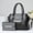 Black upgrade free handbag., variant on New high-end shoulder bag women's large-capacity mother and child bag fashion handbag texture bright leather stone pattern messenger women's bag