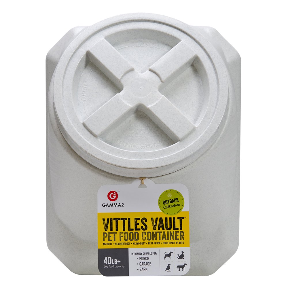 Gamma2 Vittles Vault Outback Stackable Pet Food Storage Container, Grey