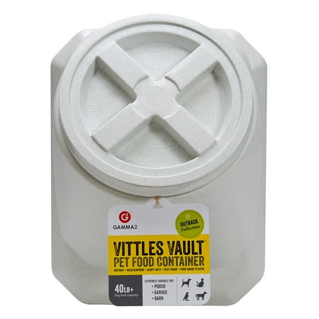 UPC: 0769397143409 | Gamma2 Vittles Vault Outback Stackable Pet Food Storage Container  Grey  40 lb  Dog  Cat