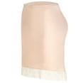 thumbnail image 4 of MIXUE Skirts For Women Summer Solid Color Floral Lace Trim Elegant Casual Pencil Mini Skirt Holiday-Wear,Beige,L, 4 of 4