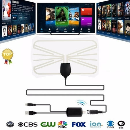 Amplified HD Digital TV Antenna with Long 50 Miles Range – Support 4K 1080p & All Older TV's for Indoor with Powerful HDTV Amplifier Signal