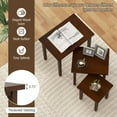 thumbnail image 2 of YYAo Coffee Table,Dining Table,Side Table,3-Piece Farmhouse Rectangle Side Table Set for Living Room-Walnut, 2 of 10