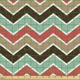 thumbnail image 2 of Chevron Fabric by the Yard Upholstery, Grunge Pattern of Retro Zigzags Image, Decorative Fabric for DIY and Home Accents, Multicolor by Ambesonne, 2 of 5