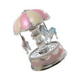 thumbnail image 7 of Rotating Music Box with Light 3-Horse Carousel Castle Night Light Romantic Home Decor Gift Purple, 7 of 7