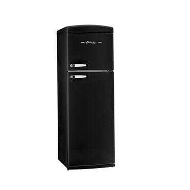Unique 310L Matte Black Top Mount Refrigerator