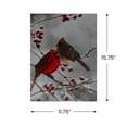 thumbnail image 5 of Northlight Lighted Red Cardinals and Berries Christmas Canvas Wall Art 15.75" x 11.75", 5 of 6