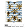 thumbnail image 3 of Creowell Bees Stripes Pattern Durable Soft and Warm Flannel Blanket, Lightweight Cozy Decor Gift for Sofa, Travel, Camping, Bed, Chair - Multifunctional Gift Blanket 30x40in, 3 of 7