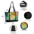 thumbnail image 2 of FORMRS Canvas Laptop Tote Bag for Women with 15.6" Computer Compartments Shoulder Handbag, Colorful Plants, 2 of 7