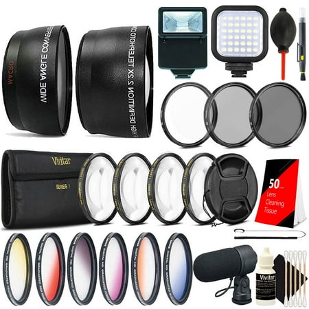 58mm Macro Kit + Color Filter Top Lens Accessory Kit for Canon T6i T6 T6s T5i T5 T4i T3i T2i DSLR