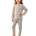thumbnail image 2 of Bovxnpu Girls Boys Outfits Set Toddler Sleepwear Set Cotton Long Sleeve Top Pants 2 Piece Sleep Set, 2 of 9