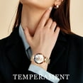 thumbnail image 2 of SENO Watch for Women Diamond Business Dress Analog Quartz Stainless Steel Waterproof Two Tone Luxury Casual Wrist Watch, 2 of 5