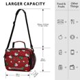 thumbnail image 3 of Insulated Lunch Bag 6L Leak-Proof Lunch Box with Shoulder Strap Multiple Pockets Lunch Tote Cute Pink Strawberry Pattern, 3 of 9