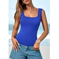 thumbnail image 3 of PRETTYGARDEN Womens Tank Tops Spring Casual Sleeveless Fitted Scoop Neck Basic Slim Cute Top Summer Shirt Beach Clothes, 3 of 10