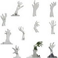 thumbnail image 2 of 1set Halloween Acrylic Mirror Wall Stickers for Home Living Room Bedroom Decoration Ghost Hand Silver 200x150x0.8mm 2pcs/set, 2 of 9