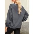 thumbnail image 4 of Chandail à Capuche Mode pour Femmes Automne 2023 Mode Décontractée Manches Longues Col Rond Chandail en Molleton Coupe Ample Chandail Tops 50 % de Réduction Liquidation Costumes Halloween/noël, 4 of 8