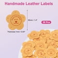 thumbnail image 2 of 20 Pcs Etiquetas de Cuero Hechas a Mano, Etiquetas de Cuero con Flor y Agujero Etiqueta Grabada 35mm Diá. Etiquetas para Embellecimiento Artesanías DIY Guantes Bolsas, Amarillo, 2 of 7