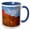 Blue/White, variant on 3drose, Fisher Towers in Evening Light Near Moab, Utah, Usa - Us45 Cha0293 - Chuck Haney, 11oz Two-tone Green Mug