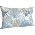 thumbnail image 2 of Summer Coastal Throw Pillow Covers 12x20 Inch Outdoor Decorative, Nautical Beach Ocean Themed Throw Pillows Blue Starfish Coral Pillowcase Farmhouse Lumbar Cushion Cover for Home Couch Bed, Set of 2, 2 of 6
