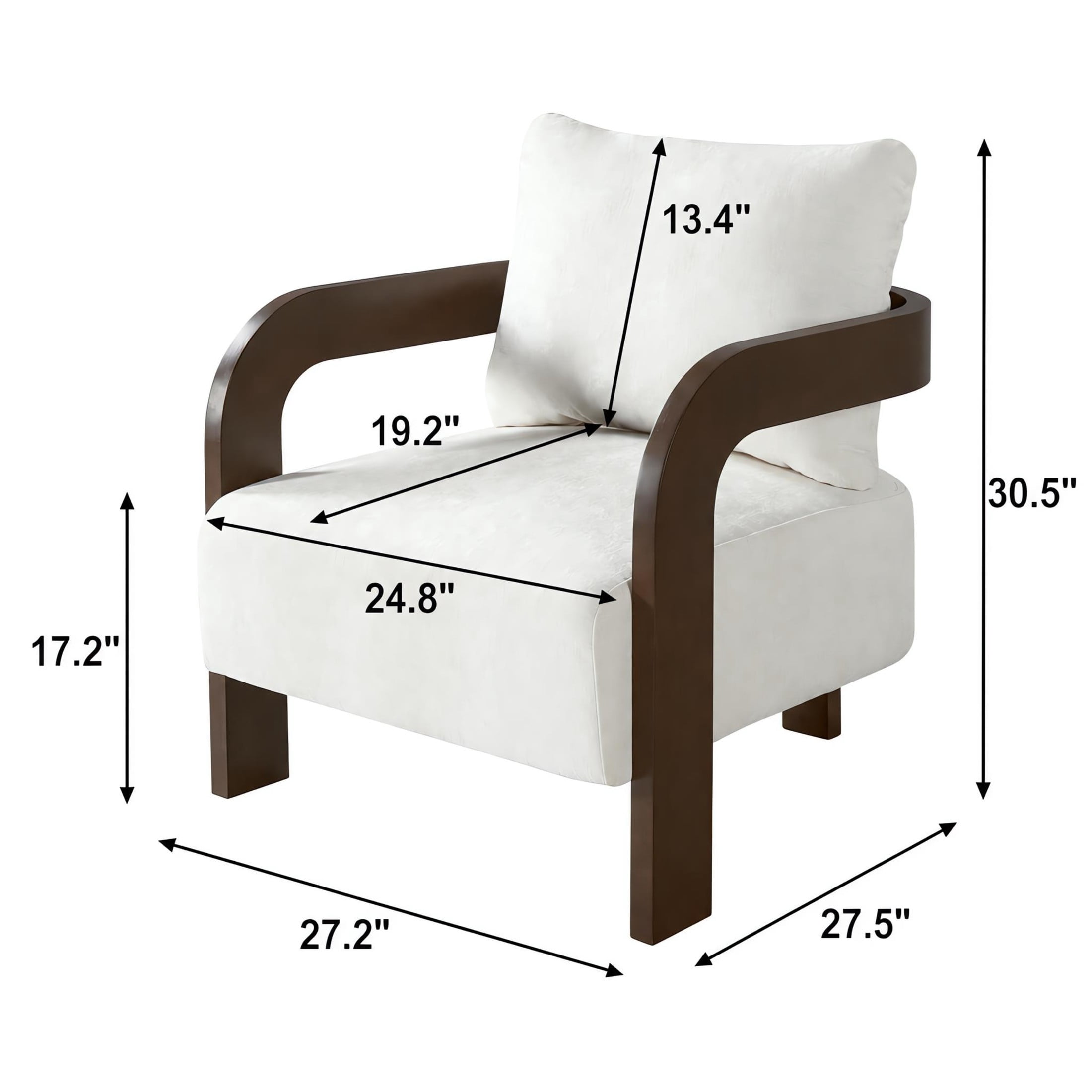 Christopher Knight Home Modern Upholstered Curved Accent Chair with Square Loose Back Pillow, Beige, Set of 2