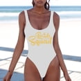 thumbnail image 1 of WILLBEST Traje de Baño Para Mujer, Bañador de Una Pieza Con Estampado de Letras A La Moda Para Mujer, Bañador de Bikini Sexy, Bañador Sin Mangas y Sin Espalda 646, 1 of 6