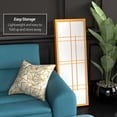 thumbnail image 4 of 4 ft. Tall Japanese Style Eudes Lattice Folding Screen - Honey - 4 Panels, 4 of 6