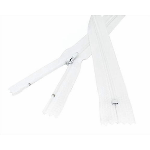 YKK #4.5 Coil Slipcover/Upholstery Closed Bottom Zipper (1 Zipper per Pack) (48 Inches, White)