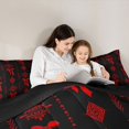 thumbnail image 5 of Feelyou Ribbon Teen Queen Comforter Set, Tribal Aztec Damask Flower Bedding Set, 3pcs, 5 of 8