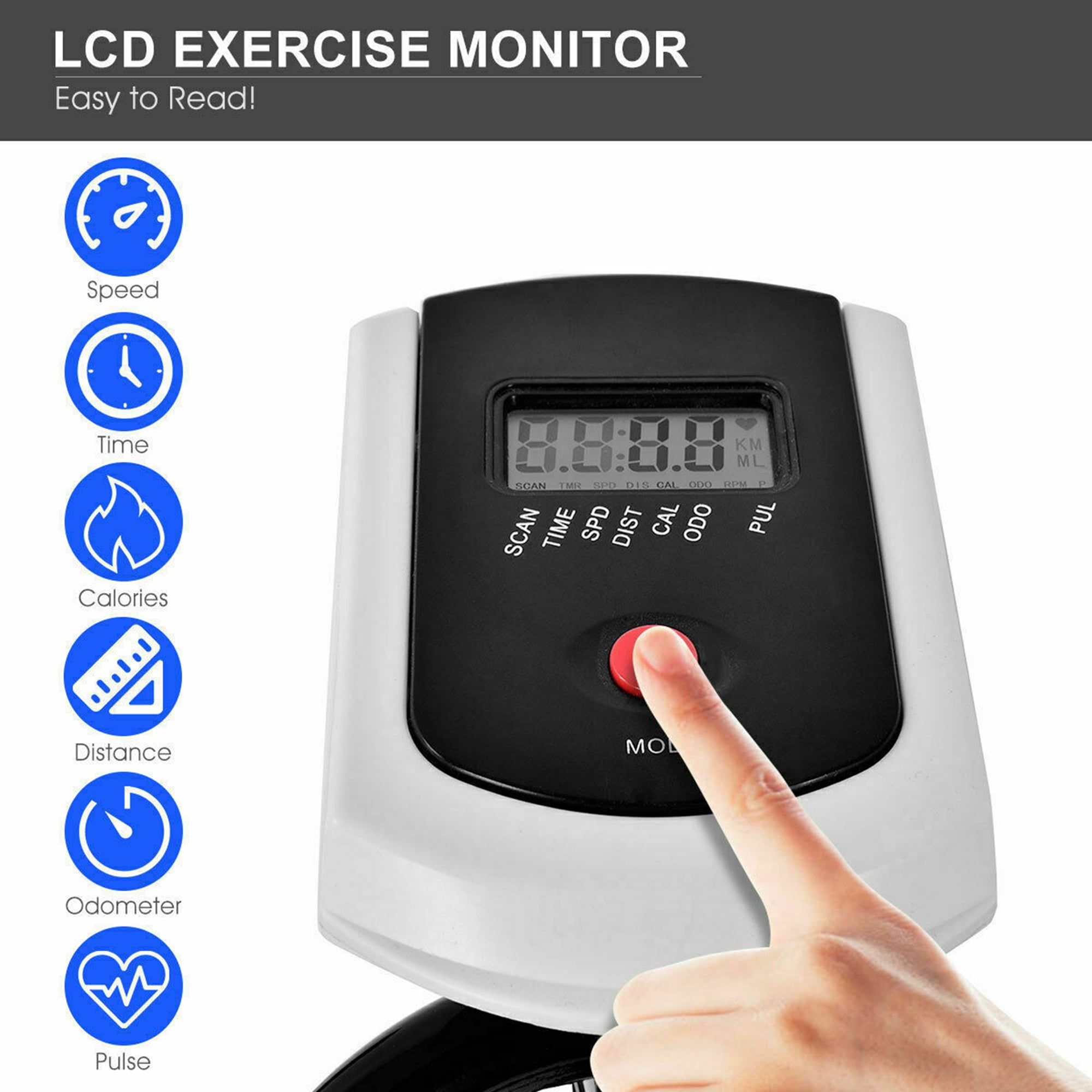 Costway adjustable exercise bike with lcd display cheap