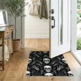 thumbnail image 2 of ODIKA 2'x3' Washable Throw Rug Non-Slip, Low Profile, Flatwoven, Easy Care Skull Horror Toss Vintage Distressed Skeleton Gothic Ghost Refined for Hallway, Study Room, 2 of 7