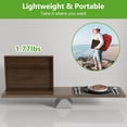 thumbnail image 6 of Folding Bed Tray Table with Handles for Sofa, Bed, Eating, Drawing, Snack & Platter Serving Lap Desk (Brown Medium), 6 of 6