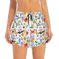 thumbnail image 2 of Goofa Hello Summer2 Printed Women 2 in 1 Running Shorts,Quick Dry Athletic Workout Shorts,High Waisted Athletic Shorts with Liner Pockets-, 2 of 9