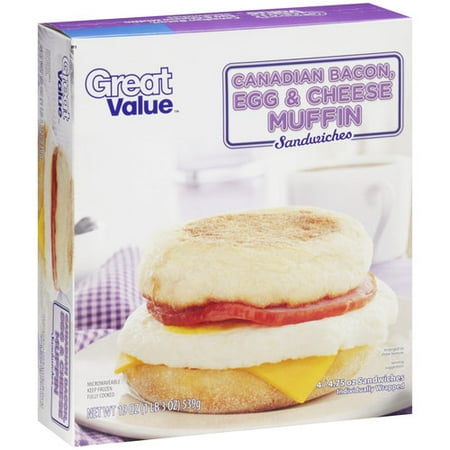Great Value Gv Canadian Bacon Egg & Chs Muffin