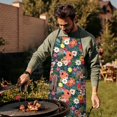 thumbnail image 1 of Pioneer Flower Floral Print Pattern Apron-Garden Aprons for Women with Pockets-Cotton Linen Waterproof Kitchen Cooking Gardening Aprons Adjustable for Kitchen,Cooking,BBQ and Salon 33x27 Inch, 1 of 1