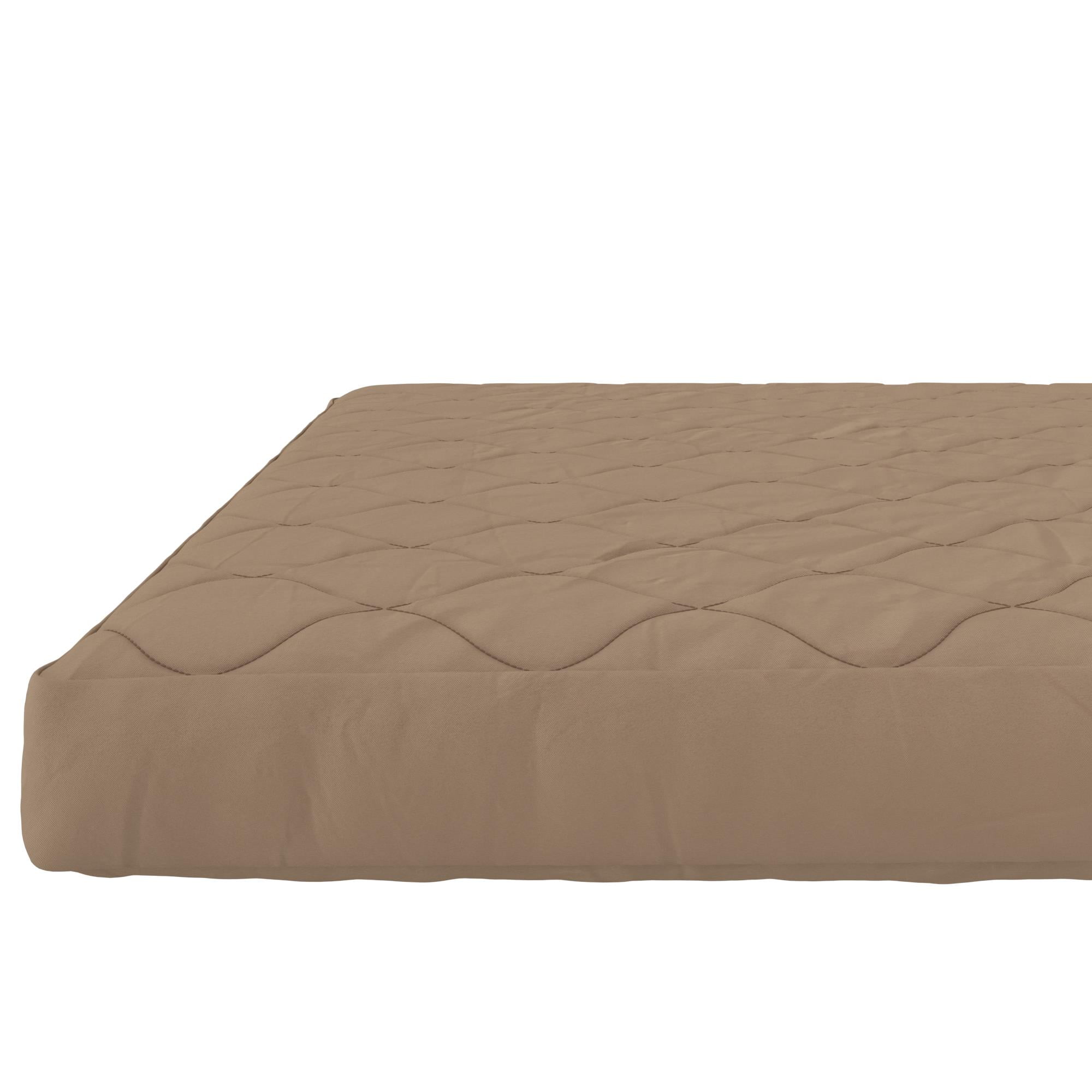 DHP Value 6 Inch Thermobonded Polyester Filled Quilted Top Bunk Bed Mattress, Full, Tan