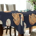 thumbnail image 4 of 60x120 Inch Tablecloth Polyester Square Tablecloth for Home Kitchen Dinner Decor Baseball Gloves and Balls Pattern, 4 of 9