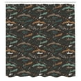 thumbnail image 3 of Ambesonne Fishing Theme Shower Curtain, Fishes and Fishermans, 69"Wx70"L, Dark Taupe Multicolor, 3 of 5