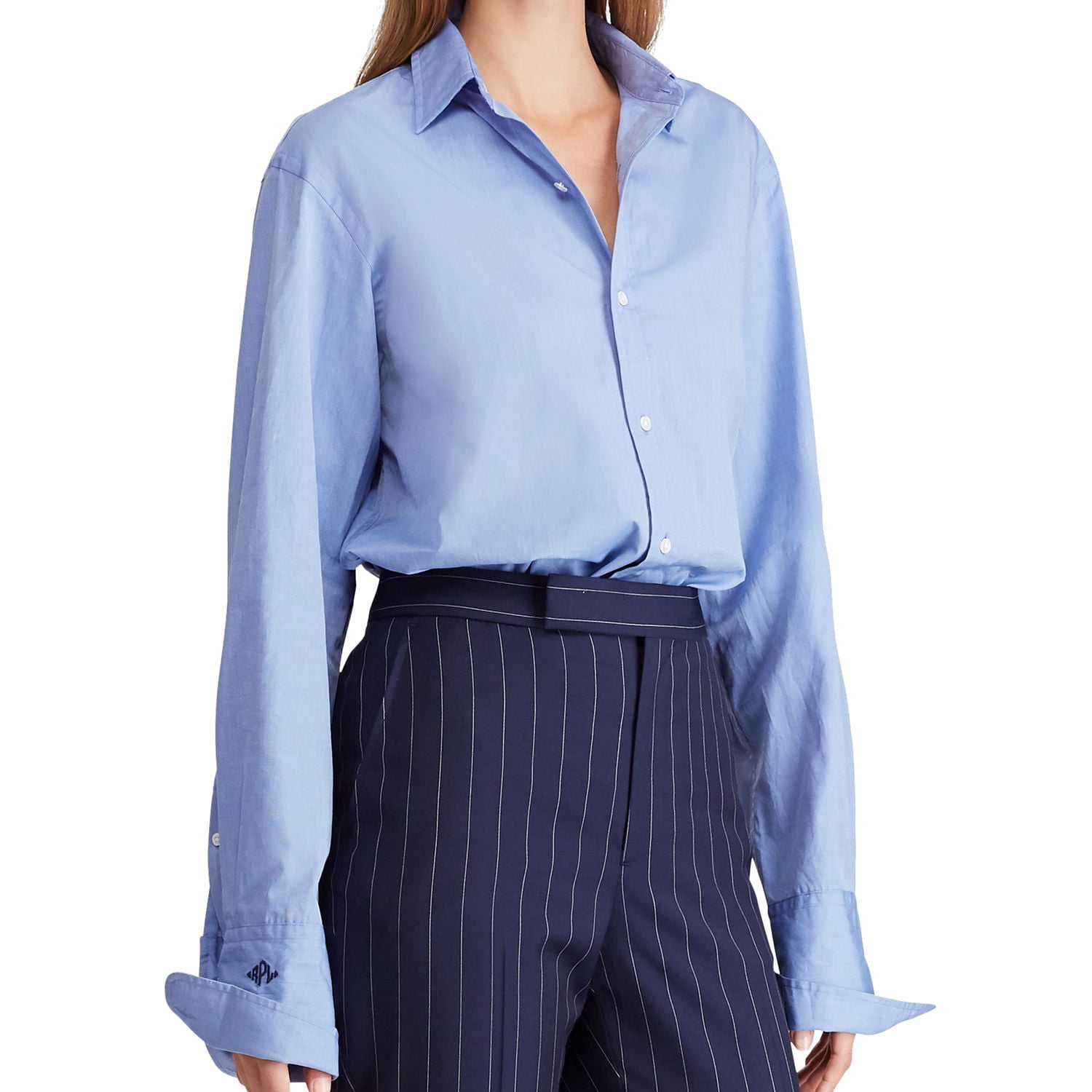 ラルフローレン 美品 現行 soft cotton L/S shirt M 青桃 115030.jpg
