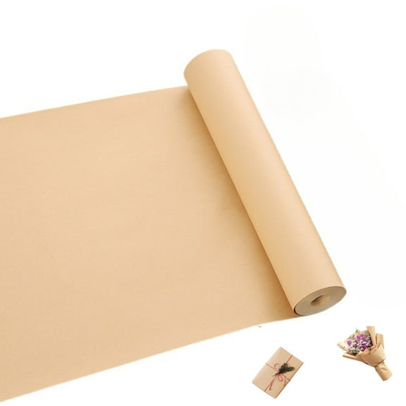 Kraft Paper Roll Brown Wrapping Paper 15×433in for Flowers /Craft /Gifts