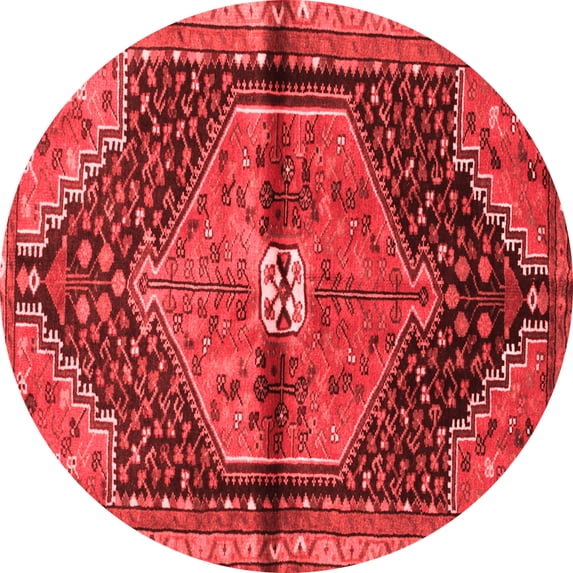 Ahgly Company Indoor Round Persian Red Traditional Area Rugs, 5' Round