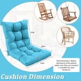 thumbnail image 2 of Kimunuk Outdoor Chair Cushions Set of 2, 42 x 21 x 5 in Non Slip Porch Swing Cushion Seat Back Cushions with Ties for Indoor Patio Rocking Chair, Lake Blue, 2 of 8