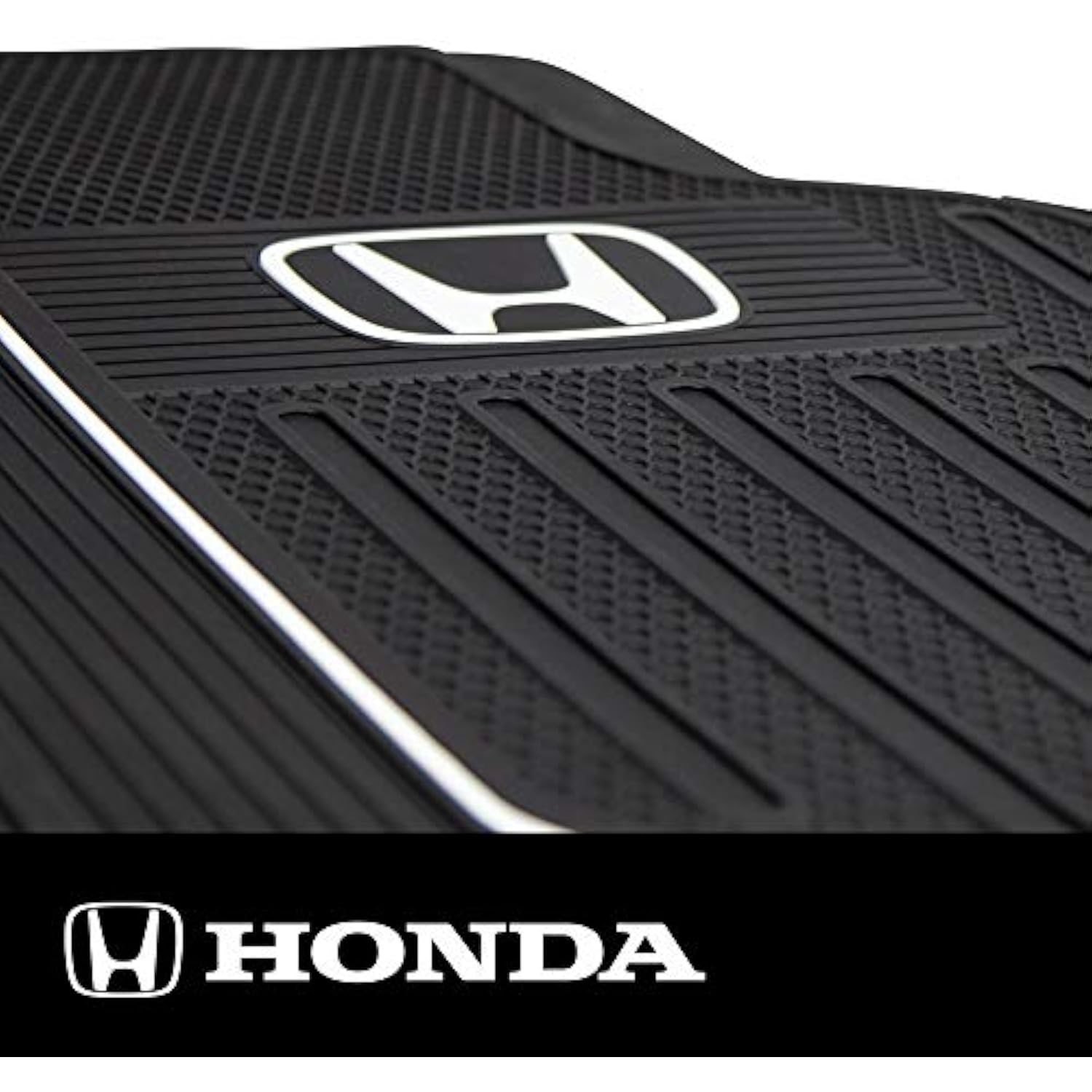 Plasticolor Elite 4 Piece Front and Rear Floor Mats for Car Truck and SUV Compatible with Honda Vehciles