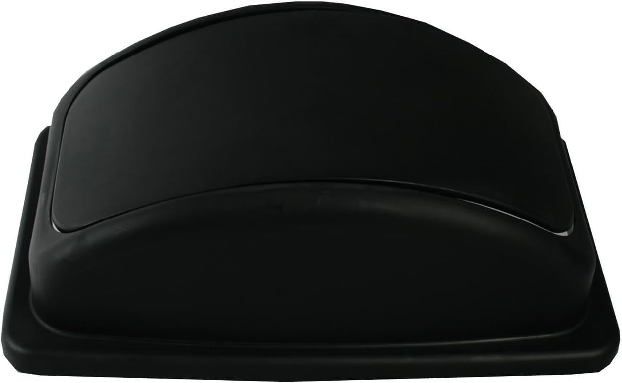 TrueCraftware - 23 Gallon Rectangular Trash Can Lid only 20-1/2" x 11-1/4" x 6-1/4" Black Color- Wastebasket Garbage Bin Lid Recycling Bin Cover Kitchen Bathroom Bedroom Office Trash Can
