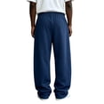 thumbnail image 6 of Baggy Sweatpants Men Wide Leg Sweatpants with Pockets Light Weight Gym Drawstring Straight Leg Pants for Men, M, 6 of 6