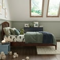 thumbnail image 3 of Quincy Twin Wood Low Profile Platform Bed in Walnut, 3 of 13