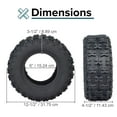 thumbnail image 5 of AlveyTech Black 13x5.00-6 Pneumatic Tire with Q129 knobby Tread, Parts for ATV, Go-Kart & Dune Buggy, 5 of 10