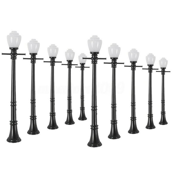 RANMEI 10 Sets Model Railway Lamp Post Light Street Lamp Lcx04 Sandbox Building Model With 10 Resistor For Model Decoration